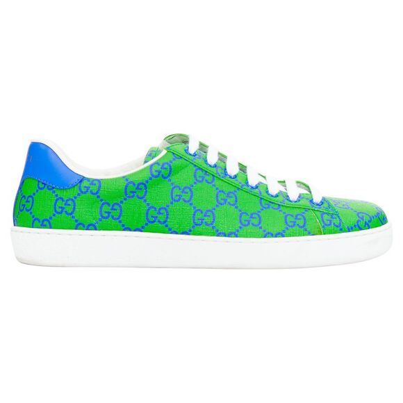 Gucci Ace Supreme Joy Monogram green blue low top sneakers
